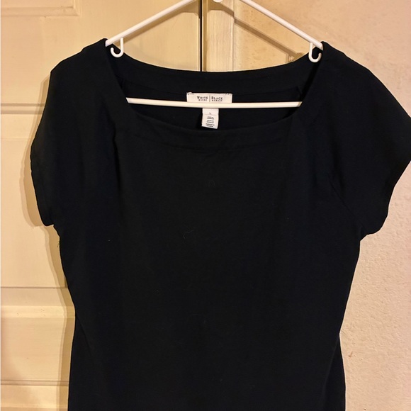 White House Black Market Tops - White House Black Market Fitted Black Blouse